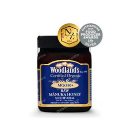 WOODLAND´S Miel de Manuka Raw Multifloral MGO 50+ Eco 250 g - Miel de Nouvelle-Zélande crue et biologique