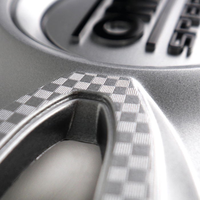 Omp OMPS07011423 Jeu De 4 Enjoliveurs Magnum 14 Pouces Argent-Carbone