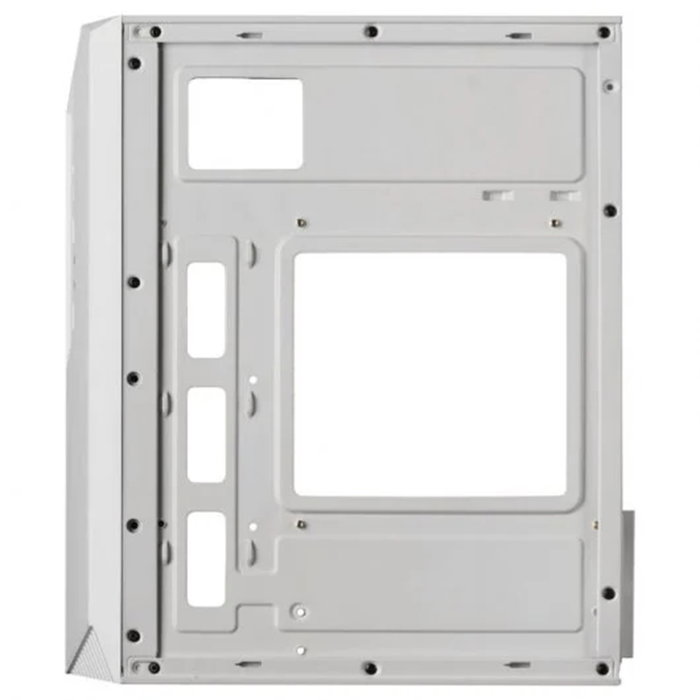 Mars Gaming Boîtier PC Compact Micro-ATX MC-S1 Blanc, Fenêtre Latérale, Ventilateur ARGB