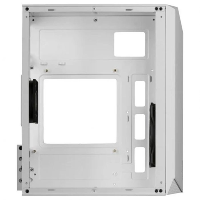 Mars Gaming Boîtier PC Compact Micro-ATX MC-S1 Blanc, Fenêtre Latérale, Ventilateur ARGB