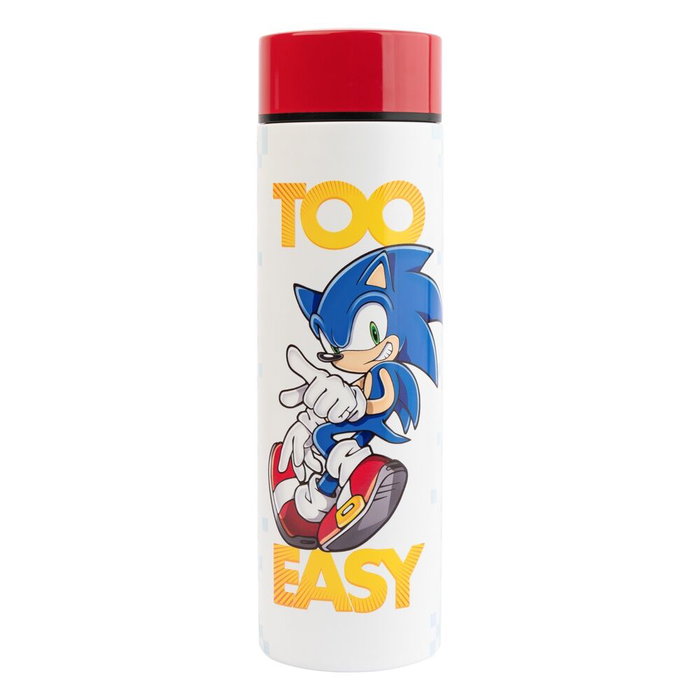 ERIK Gourde isotherme en acier inoxidable 420 ml Sonic the Hedgehog à double paroi avec bouchon étanche