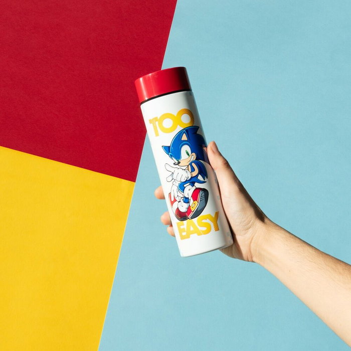 ERIK Gourde isotherme en acier inoxidable 420 ml Sonic the Hedgehog à double paroi avec bouchon étanche