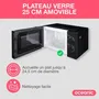 Oceanic MO20B11 - Four à micro-ondes monofonction 20 litres 700W (Noir) - Dimensions : 45.4 x 26.1 x 32.6 cm