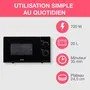 Oceanic MO20B11 - Four à micro-ondes monofonction 20 litres 700W (Noir) - Dimensions : 45.4 x 26.1 x 32.6 cm