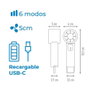 Edm Ventilateur de main numérique rechargeable avec écran digital