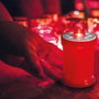 Bambasy Bougie lumineuse décorative rouge