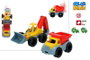 Color Baby - Ensemble de jouets de plage avec camion et pelleteuse en plastique, 18 cm et 26 cm, pour enfants de 18 mois et plus