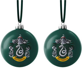 SD TOYS Boule de Noël Slytherin Harry Potter - Décoration en plastique avec diamètre d'environ 8 cm