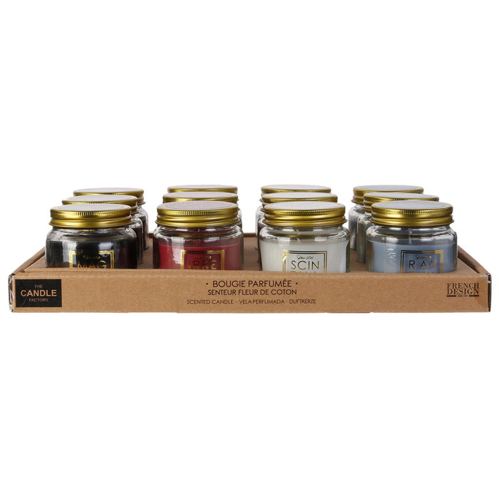 The Candle Factory Mini Tarro avec bougie parfumée fleur de coton