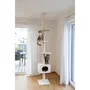 Kerbl Arbre à Chat Ferdi Blanc en Sisal - 38 x 38 x 240-260 cm
