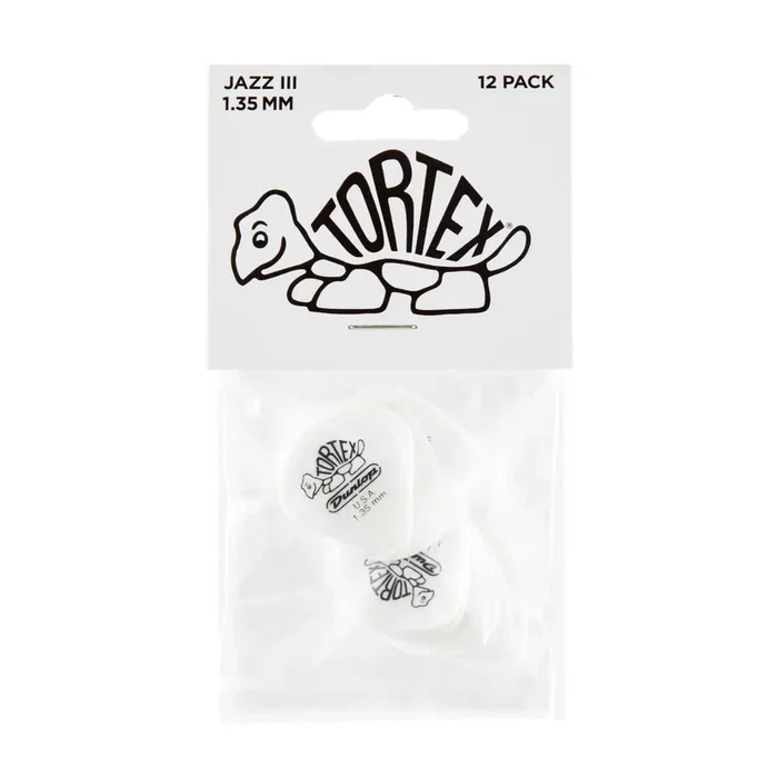 Dunlop Tortex White Jazz III 1,35 mm (Pack de 12) Dunlop Tortex White Jazz III 1,35 mm (Pack de 12)