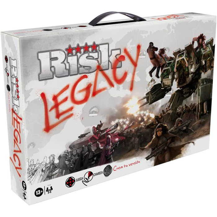 Hasbro Juego mesa Legacy Risk en espagnol - Jeu de société de stratégie pour adultes avec plateau, cartes, figurines et dés