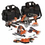 Dual Power Pack 5 outils 20 V avec perceuse/visseuse, meuleuse, multi-outil et scies