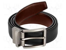 LAHTI PRO Ceinture pour pantalon en cuir naturel, brun-noir, taille 120