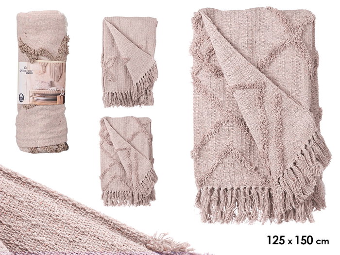 GIFTDECOR Article multiusage brodé Gris 125 x 150 cm GIFTDECOR Article multiusage brodé Gris 125 x 150 cm