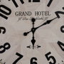BigBuy Home Horloge Murale Blanc Naturel Bois Verre 76 x 76 x 6 cm