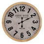 BigBuy Home Horloge Murale Blanc Naturel Bois Verre 76 x 76 x 6 cm
