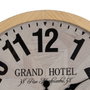 BigBuy Home Horloge Murale Blanc Naturel Bois Verre 76 x 76 x 6 cm
