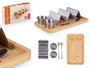 KINVARA Support pour tacos, bols et sauce en bambou et métal, lot de 6
