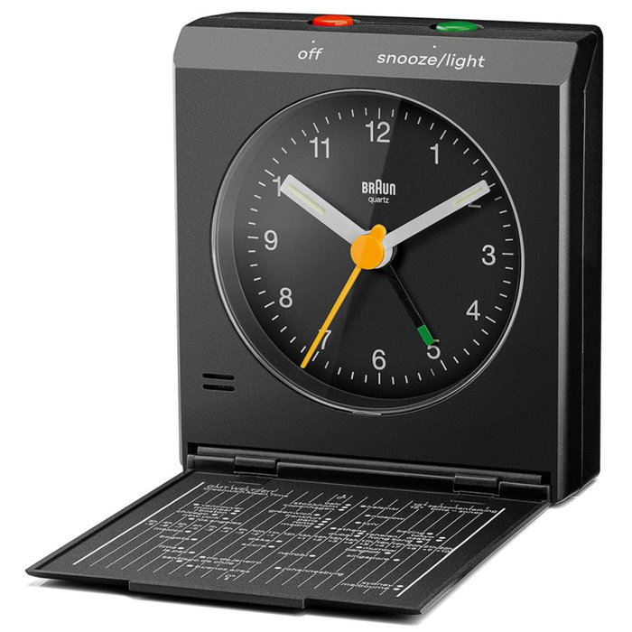 Braun BC 05 B Réveil Analogique Pliable Noir