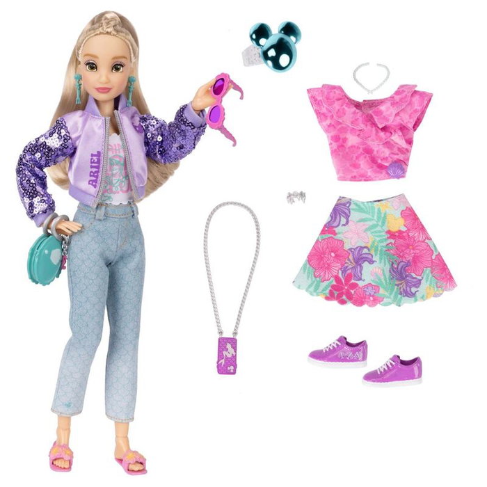 JAKKS PACIFIC - Poupée Fashion Doll Ariel La Petite Sirène Disney Il était une fois 4Ever 28cm