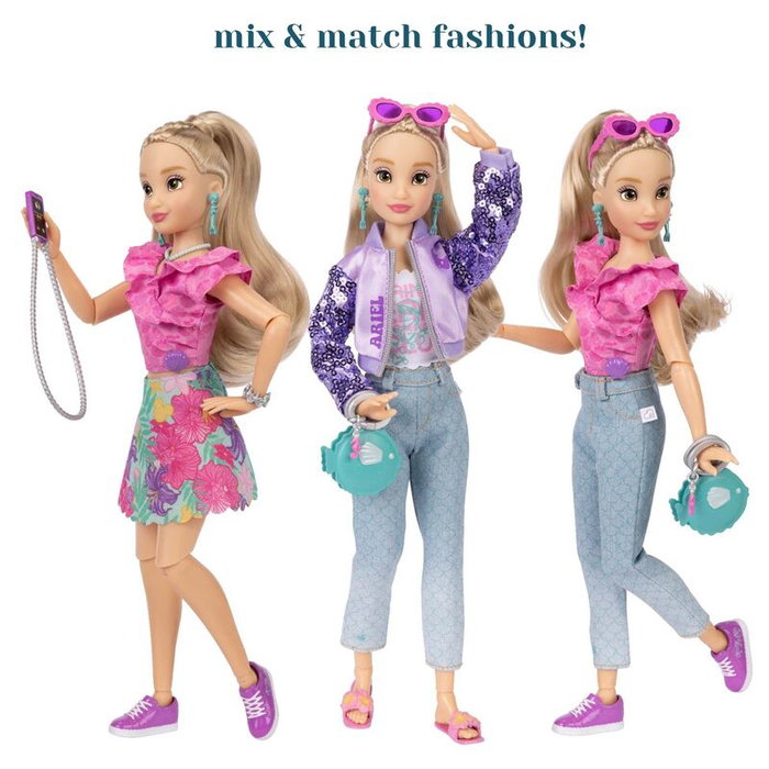 JAKKS PACIFIC - Poupée Fashion Doll Ariel La Petite Sirène Disney Il était une fois 4Ever 28cm