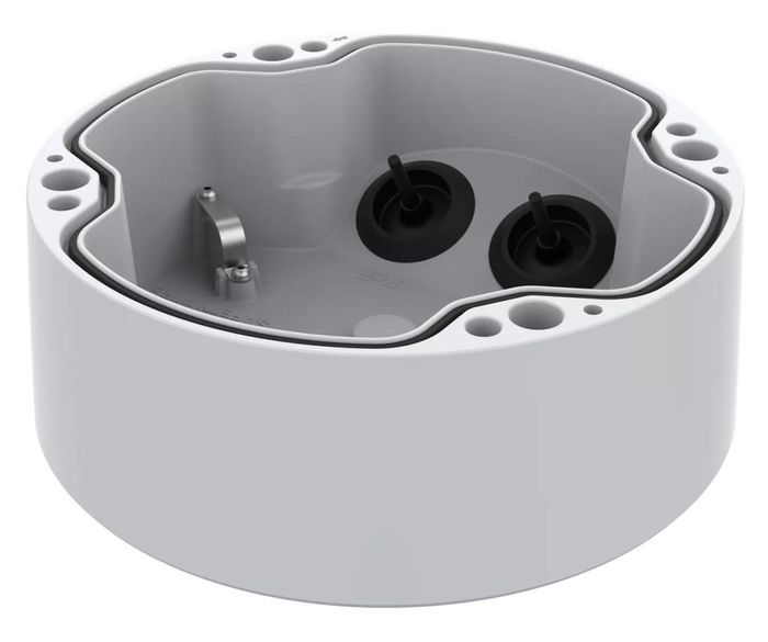 Axis TP1602-E - Boîtier arrière profond pour conduit, installation extérieure, protection IP66 et IK10, compatible avec certaines caméras AXIS P14 et Q19