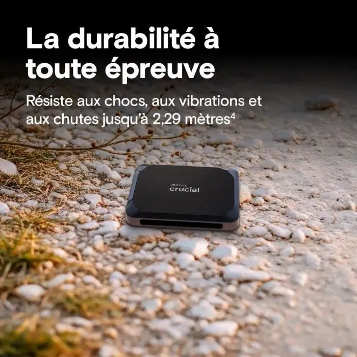 Crucial X9 - Disque SSD Externe Portable 2 To USB-C 3.2 - Compatible PC, Mac, PlayStation, Xbox