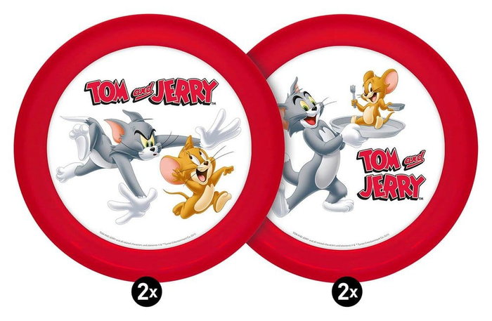 Geda Labels Pack de 4 assiettes Tom & Jerry 21 cm Geda Labels Pack de 4 assiettes Tom & Jerry 21 cm