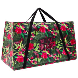 Entre Temps Sac de courses réutilisable Jungle 70x35x40 cm