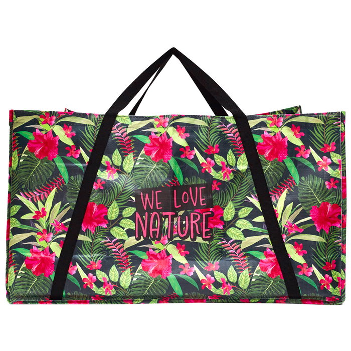 Entre Temps Sac de courses réutilisable Jungle 70x35x40 cm