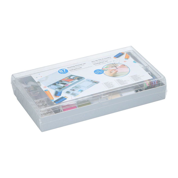 Ohm Boîte de couture 87 pièces avec organiseur plastique 15,1 x 26,5 x 4,7 cm