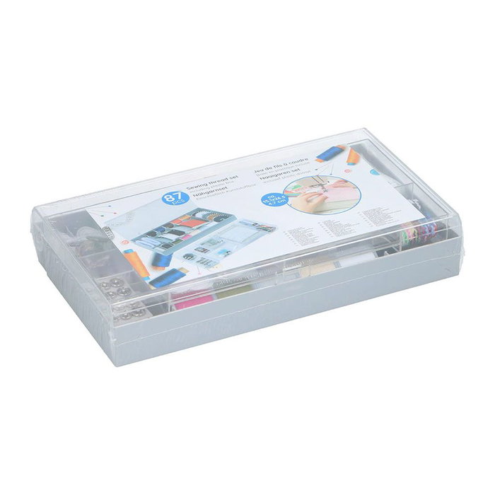 Ohm Boîte de couture 87 pièces avec organiseur plastique 15,1 x 26,5 x 4,7 cm