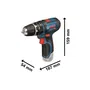 Bosch Professional Perceuse-visseuse à percussion GSB 12V-15, 06019B690G, 2 batteries 2Ah et 4Ah, chargeur et kit d'accessoires