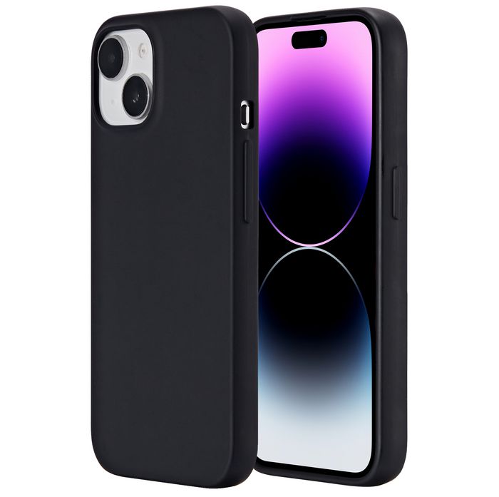 eSTUFF INFINITE VIENNA Coque iPhone 15 en TPU recyclé 100% - Noir - Protection antichoc 1,2 m