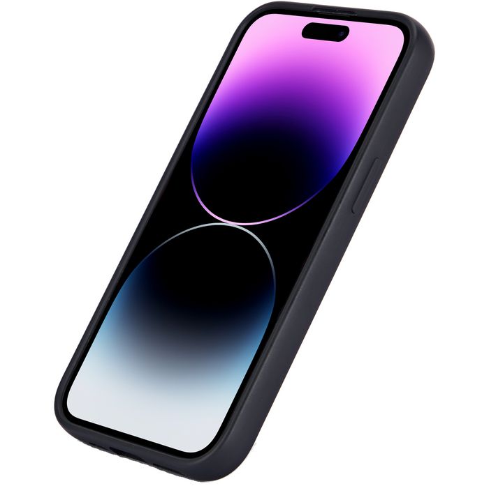 eSTUFF INFINITE VIENNA Coque iPhone 15 en TPU recyclé 100% - Noir - Protection antichoc 1,2 m