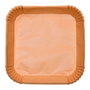 Masterpro Bandeja de papel cuadrada para freidora de aire, 26 x 26 cm, 50 uds, marrón