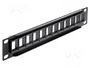 DELOCK Panneau de brassage Keystone 12 ports 10 pouces 1U noir