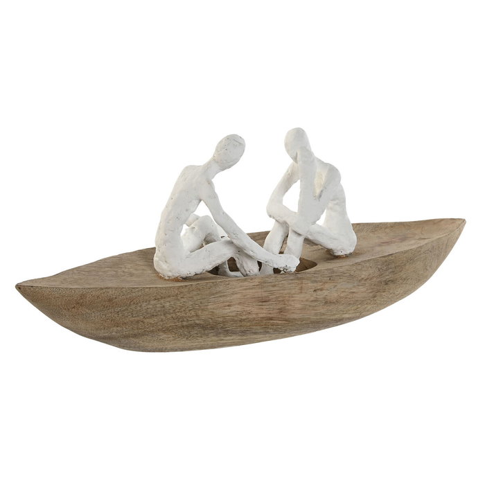 Home ESPRIT Figurine Décorative Bateau méditerranéen Blanc Naturel Home ESPRIT Figurine Décorative Bateau méditerranéen Blanc Naturel
