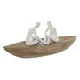 Home ESPRIT Figurine Décorative Bateau méditerranéen Blanc Naturel