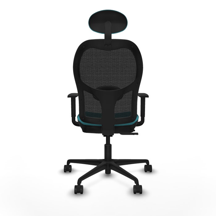 Piqueras Y Crespo Chaise de bureau Jorquera, Turquoise et Noir, Mécanisme Sincro/Traslack Piqueras Y Crespo Chaise de bureau Jorquera, Turquoise et Noir, Mécanisme Sincro/Traslack