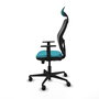 Piqueras Y Crespo Chaise de bureau Jorquera, Turquoise et Noir, Mécanisme Sincro/Traslack