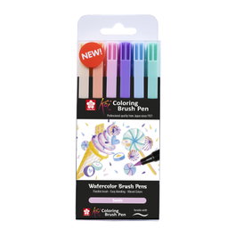 Sakura Koi Coloring Brush Pen set Sweets - 6 couleurs