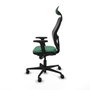 Piqueras y Crespo Chaise de Bureau avec Appui-tête 2D036N1 Vert émeraude
