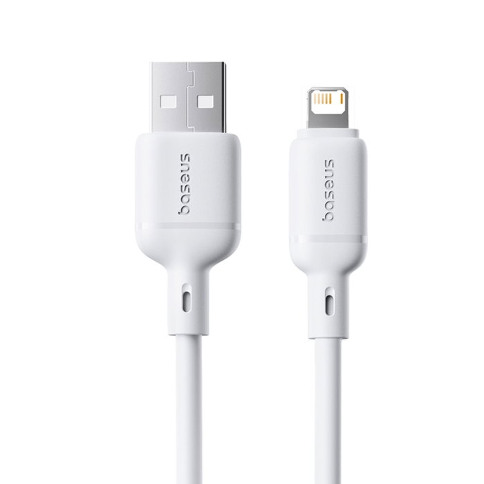 Baseus Silky Series Câble de charge USB-A vers Lightning 2,4A, 1 m, blanc