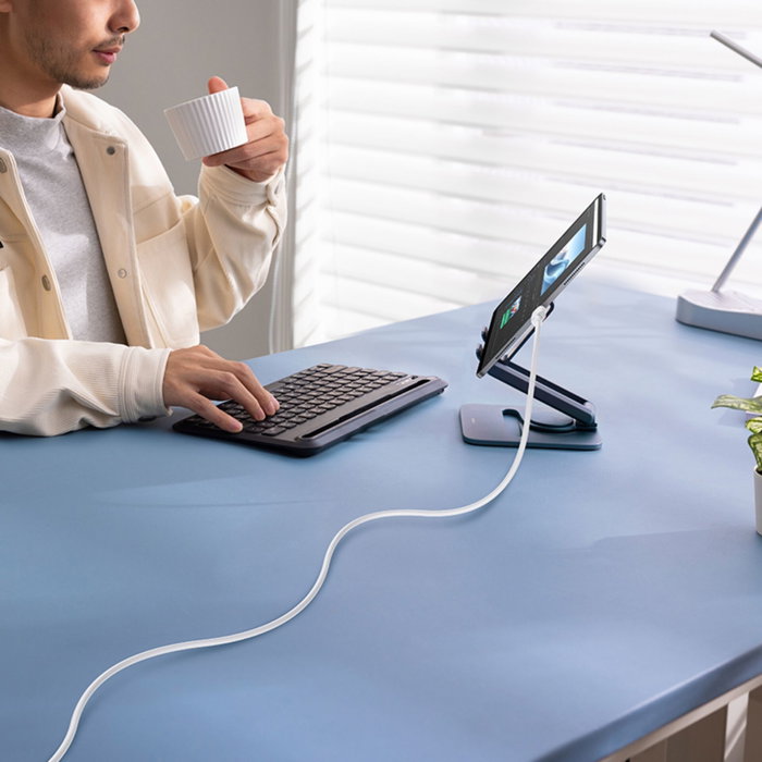 Baseus Silky Series Câble de charge USB-A vers Lightning 2,4A, 1 m, blanc