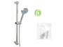 Berilo Support de Douche avec Flexible 2 m, Métal Gris, 15x61x6 cm, 3 Niveaux, sans Distributeur de Savon (Set de 6)