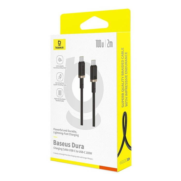 Baseus Câble USB-C vers USB-C Noir et Or 2 m