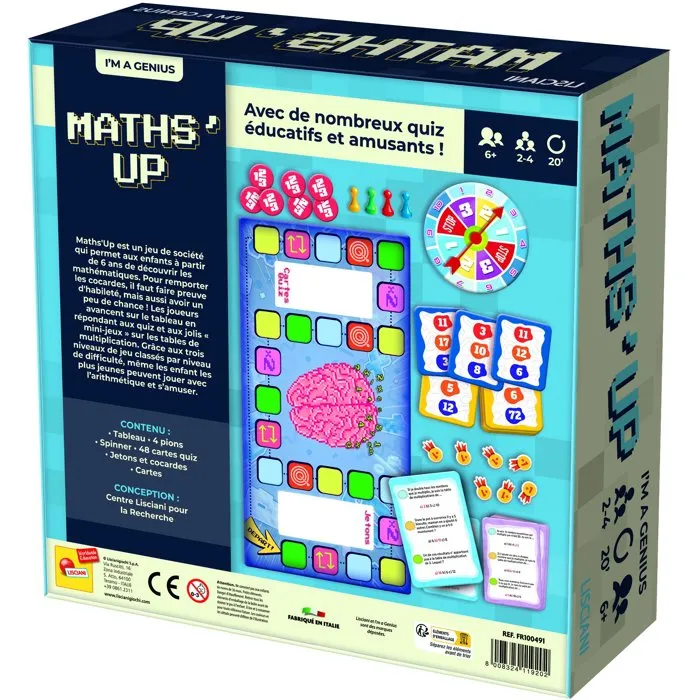 Lisciani Giochi I'm Genius Maths'Up - Jeu éducatif de mathématiques Multiplications