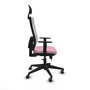 Piqueras y Crespo Chaise de Bureau Horna Rose et Blanche avec Appui-tête